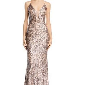 Aqua deco sequence dress